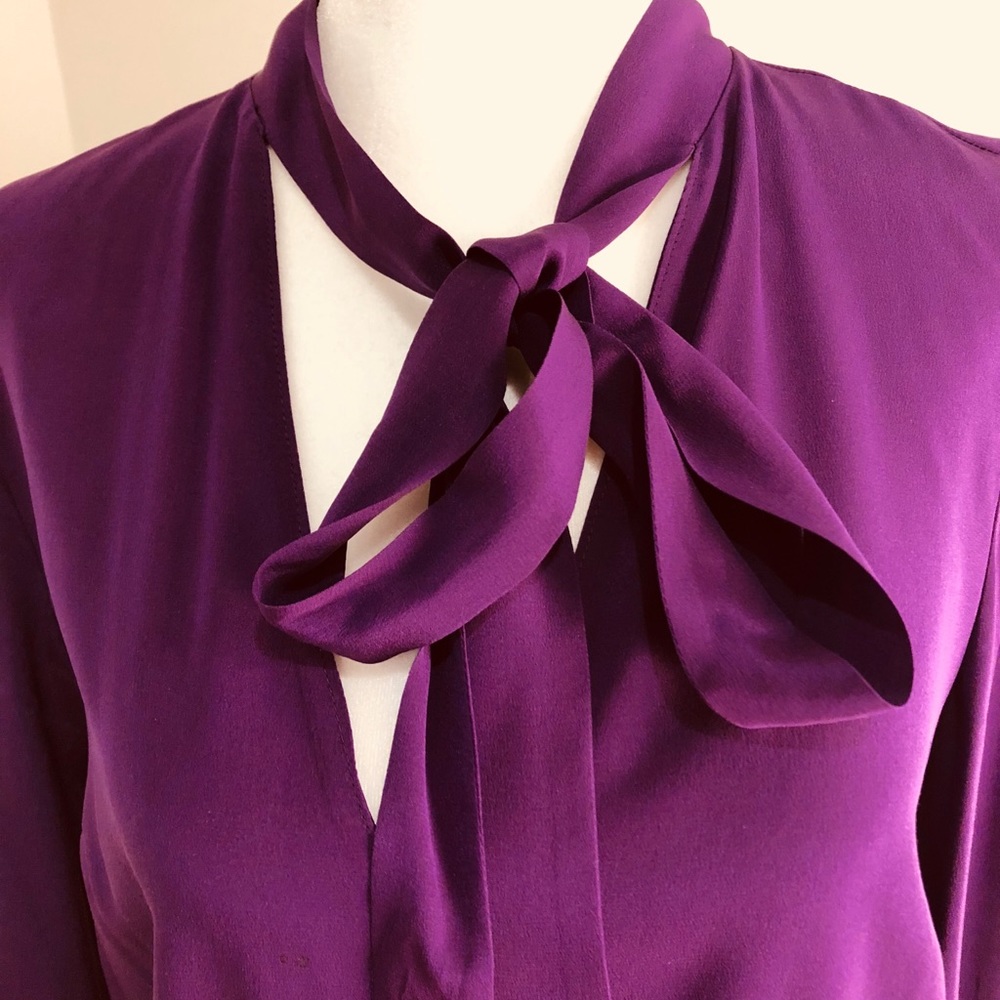 Amanda Upricher Silk Blouse with bow tie